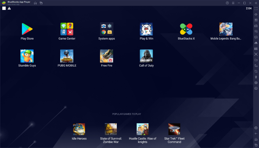 PGSharp BlueStacks App Player showing Android games and apps on PC